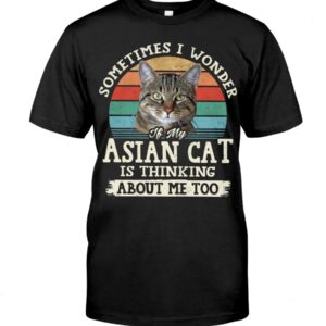 Cat Shirt - Sometimes I Wonder If My Asian Cat Is Thinking About Me Too