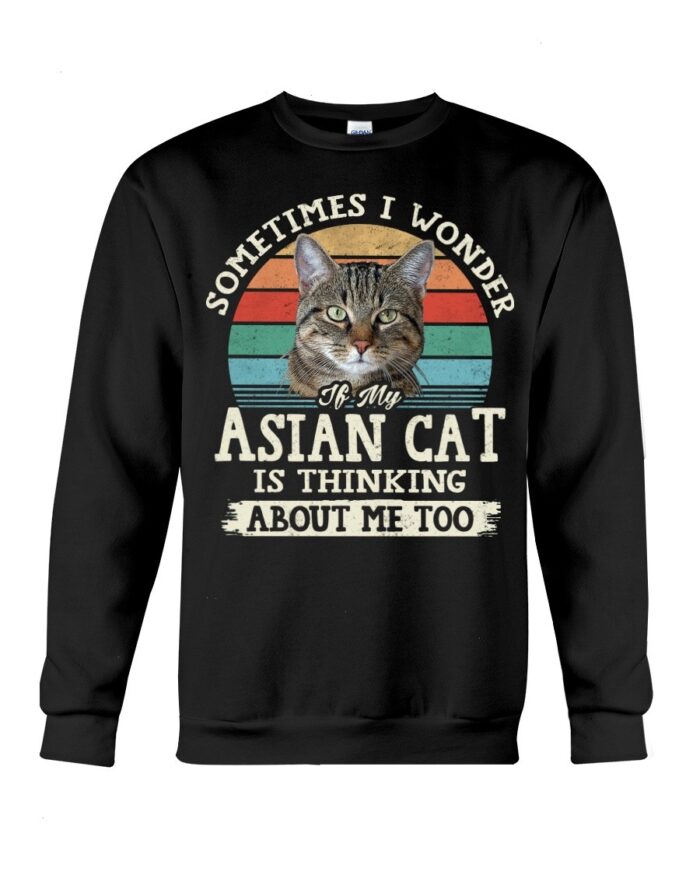 Cat Shirt - Sometimes I Wonder If My Asian Cat Is Thinking About Me Too