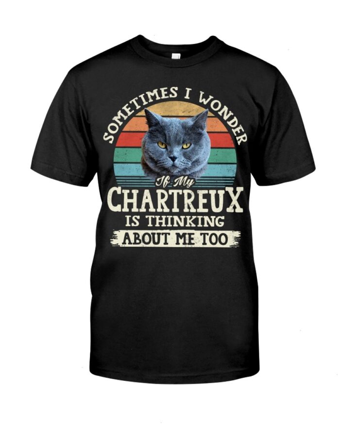 Cat Shirt - Sometimes I Wonder If My Chartreux Is Thinking About Me Too