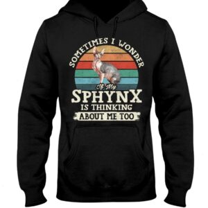 Cat Shirt - Sometimes I Wonder If My Sphynx Is Thinking About Me Too