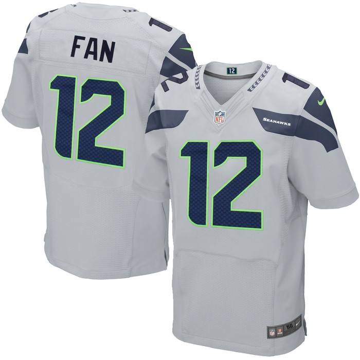 12s Seattle Seahawks Elite Jersey Gray Nfl