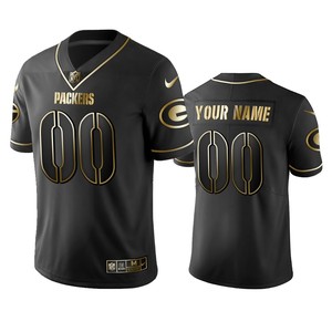 2019 Green Bay Packers Custom Black Golden Edition Vapor Untouchable Limited Jersey - Mens