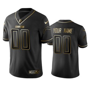 2019 Los Angeles Chargers Custom Black Golden Edition Vapor Untouchable Limited Jersey - Mens