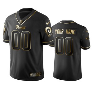 2019 Los Angeles Rams Custom Black Golden Edition Vapor Untouchable Limited Jersey - Mens