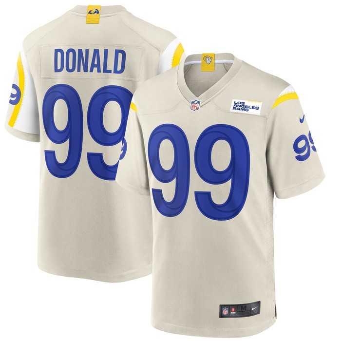 Aaron Donald Los Angeles Rams Player Game Jersey - Bone Nfl - Cocomos