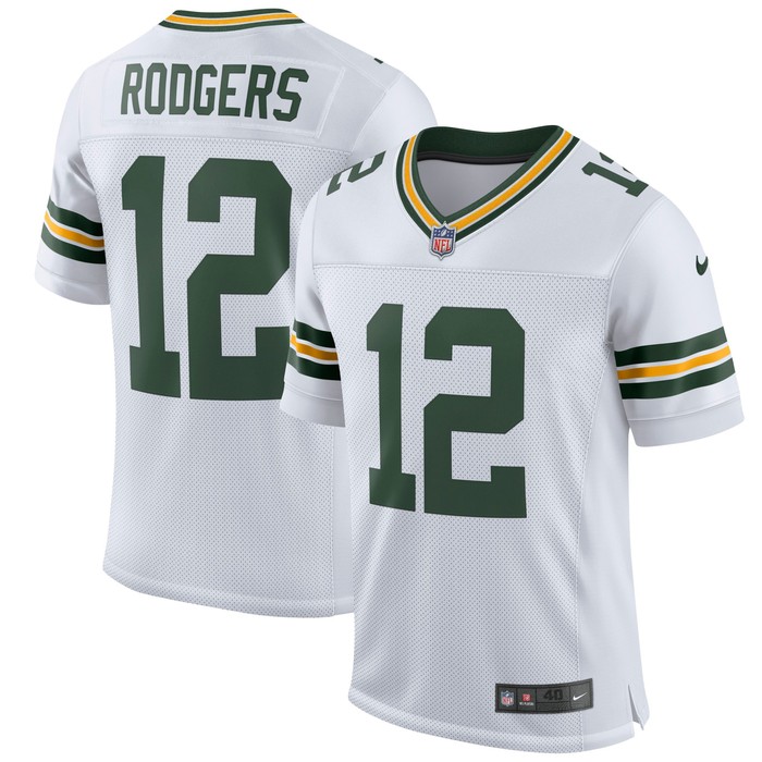 Aaron Rodgers Green Bay Packers Classic Elite Player Jersey - White Nfl