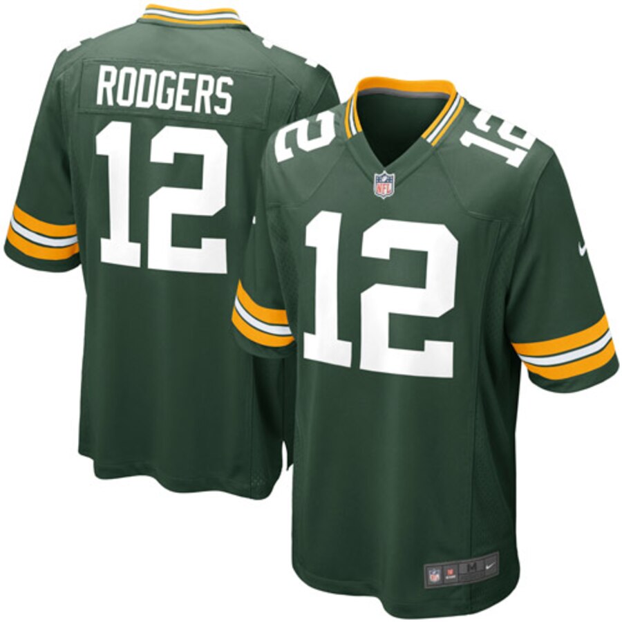 Aaron Rodgers Green Bay Packers Nike Youth Game Jersey - Green - Cocomos