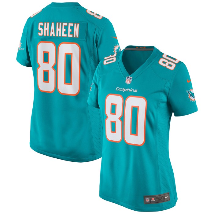 Adam Shaheen Miami Dolphins Womens Game Jersey - Aqua Nfl