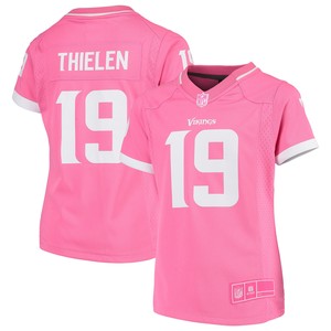 Adam Thielen Minnesota Vikings Girls Fashion Bubble Gum Jersey - Pink Nfl