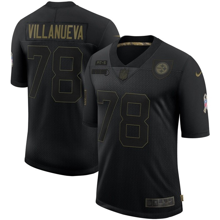 Alejandro Villanueva Pittsburgh Steelers 2020 Salute To Service Limited Jersey - Black