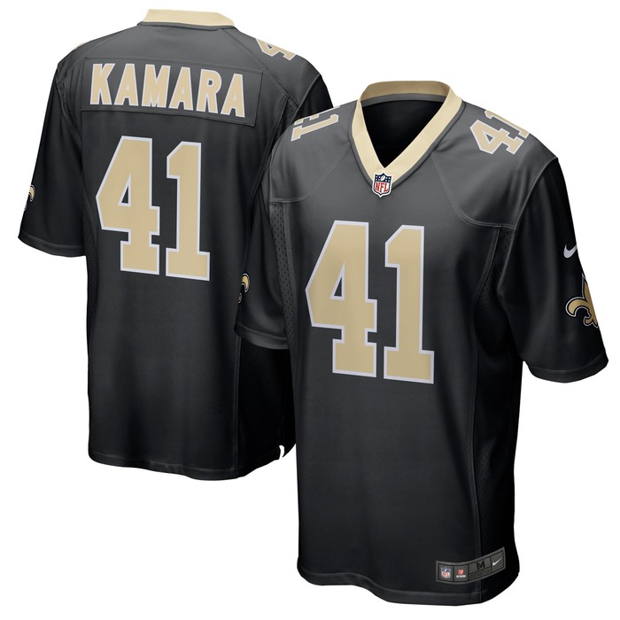 Alvin Kamara New Orleans Saints Game Player Jersey Black Nfl