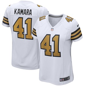 Alvin Kamara New Orleans Saints Womens Alternate Game Player Jersey - White Nfl