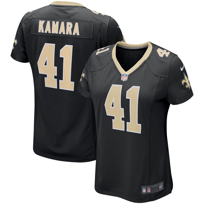 Alvin Kamara New Orleans Saints Womens Game Player Jersey Black Nfl