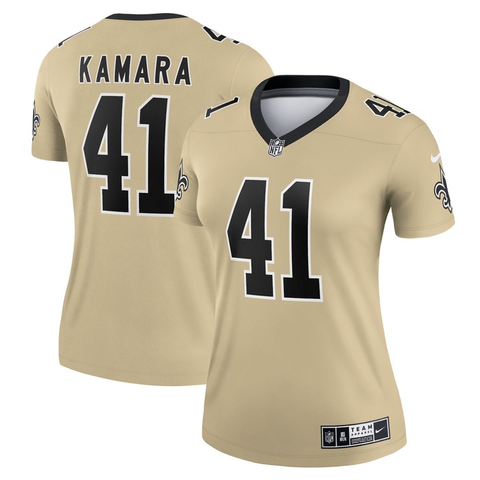 Alvin Kamara New Orleans Saints Womens Inverted Legend Jersey - Gold Nfl