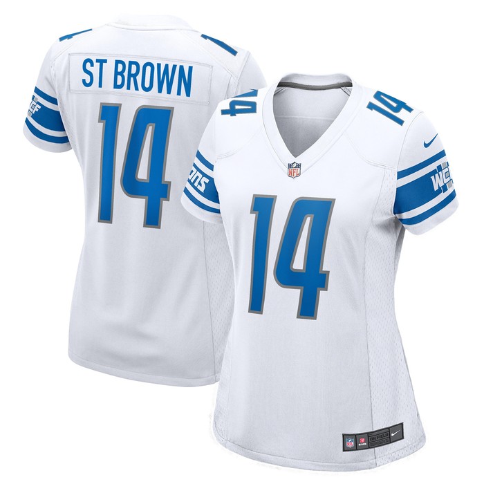 Amon-ra St. Brown Detroit Lions Womens Player Game Jersey - White Nfl