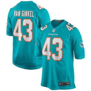 Andrew Van Ginkel Miami Dolphins Game Jersey - Aqua Nfl