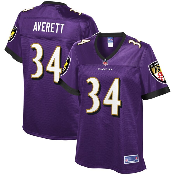 Anthony Averett Baltimore Ravens Nfl Pro Line Womens Primary Player Jersey - Purple