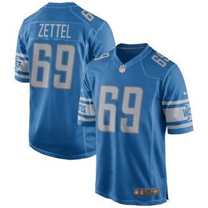 Anthony Zettel Detroit Lions Nike Game Jersey - Blue