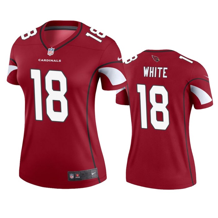 Arizona Cardinals #18 Kevin White Cardinal Legend Jersey - Womens