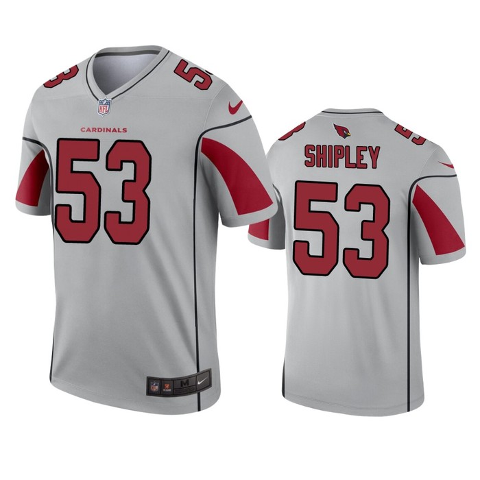 Arizona Cardinals A. Q. Shipley Silver Inverted Legend Jersey