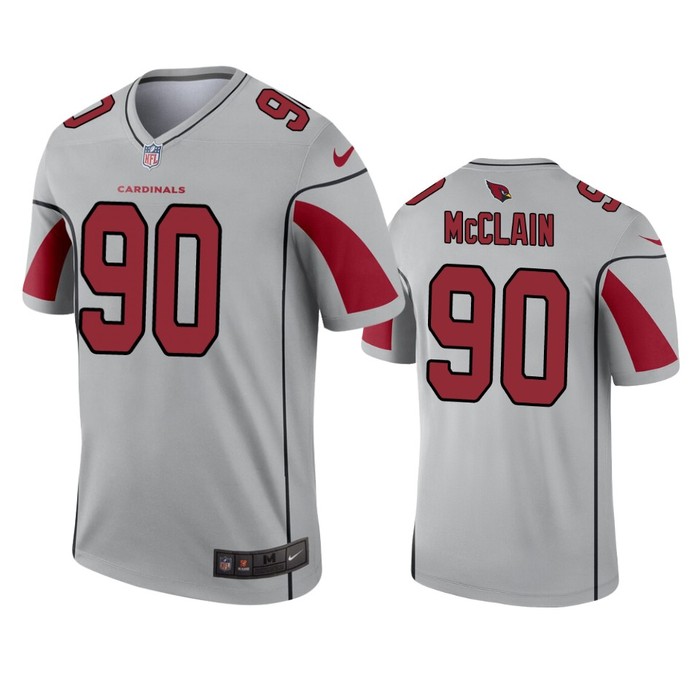 Arizona Cardinals Terrell Mcclain Silver Inverted Legend Jersey