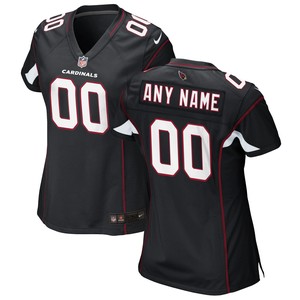 Arizona Cardinals Womens Alternate Custom Game Jersey - Black Custom Jerseys Nfl