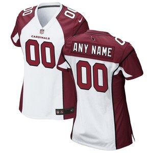 Arizona Cardinals Womens Custom Game Jersey - White Custom Jerseys Nfl