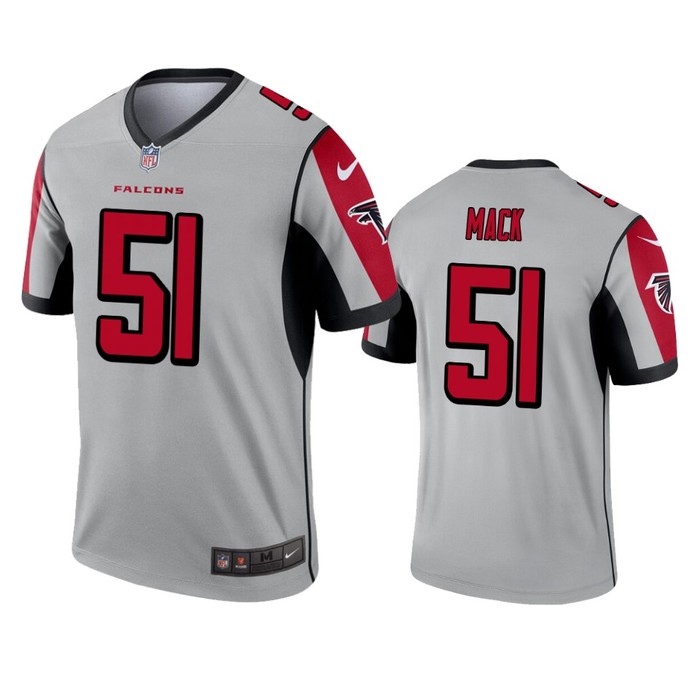 Atlanta Falcons Alex Mack Silver Inverted Legend Jersey