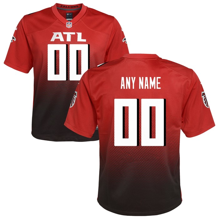 Atlanta Falcons Alternate Custom Game Jersey - Red Custom Jerseys Nfl