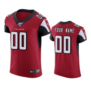 Atlanta Falcons Custom Red 100th Season Vapor Elite Jersey