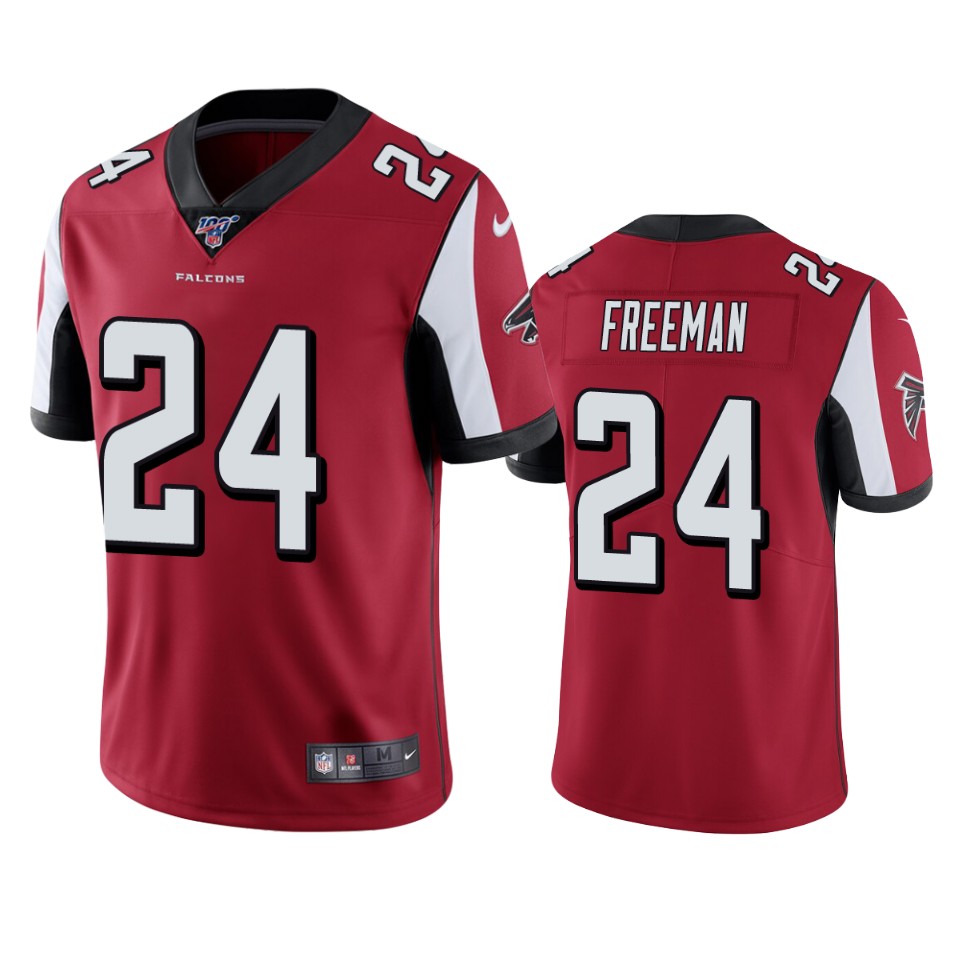 Atlanta Falcons Devonta Freeman Red 100th Season Vapor Limited Jersey - Cocomos