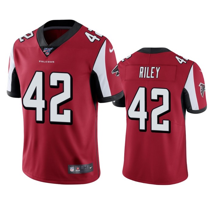 Atlanta Falcons Duke Riley Red 100th Season Vapor Limited Jersey