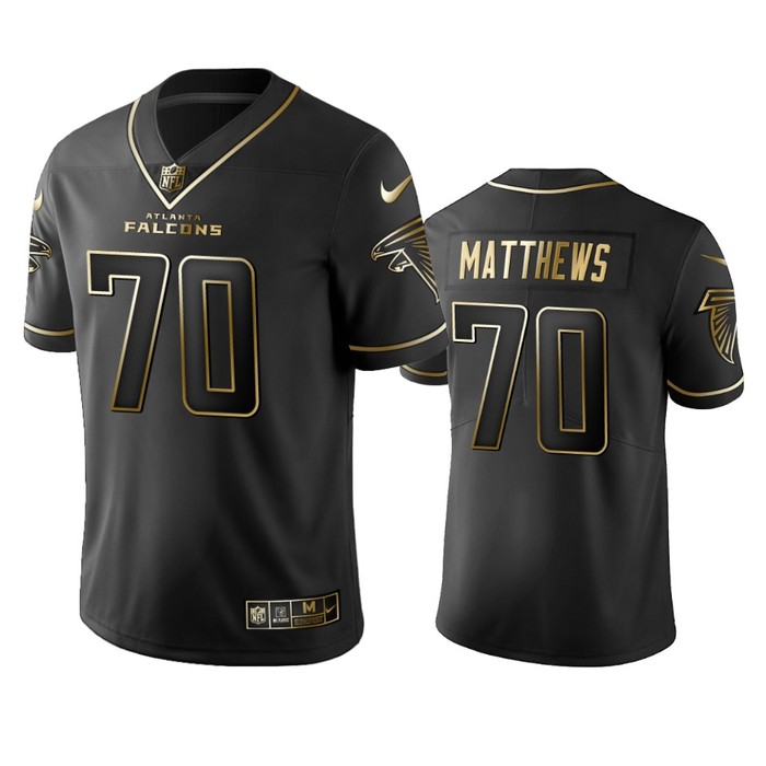 Atlanta Falcons Jake Matthews Black Golden Edition 2019 Vapor Untouchable Limited Jersey - Mens