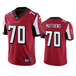 Atlanta Falcons Jake Matthews Red 100th Season Vapor Limited Jersey