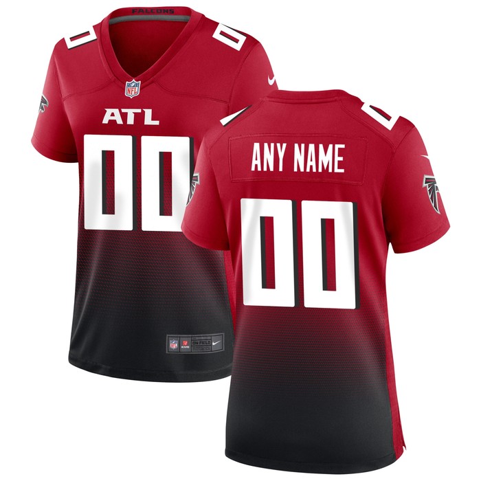 Atlanta Falcons Womens Alternate Custom Game Jersey Red Custom Jerseys Nfl