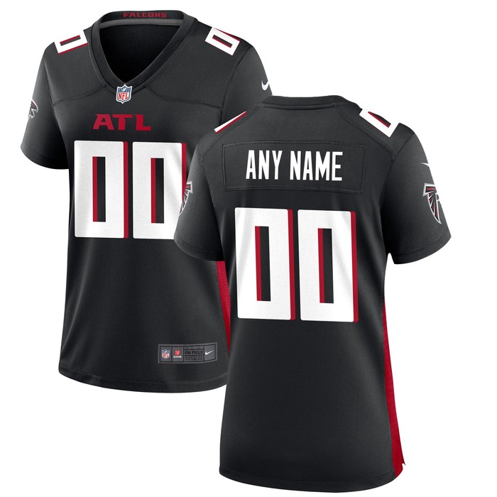 Atlanta Falcons Womens Custom Game Jersey - Black Custom Jerseys Nfl