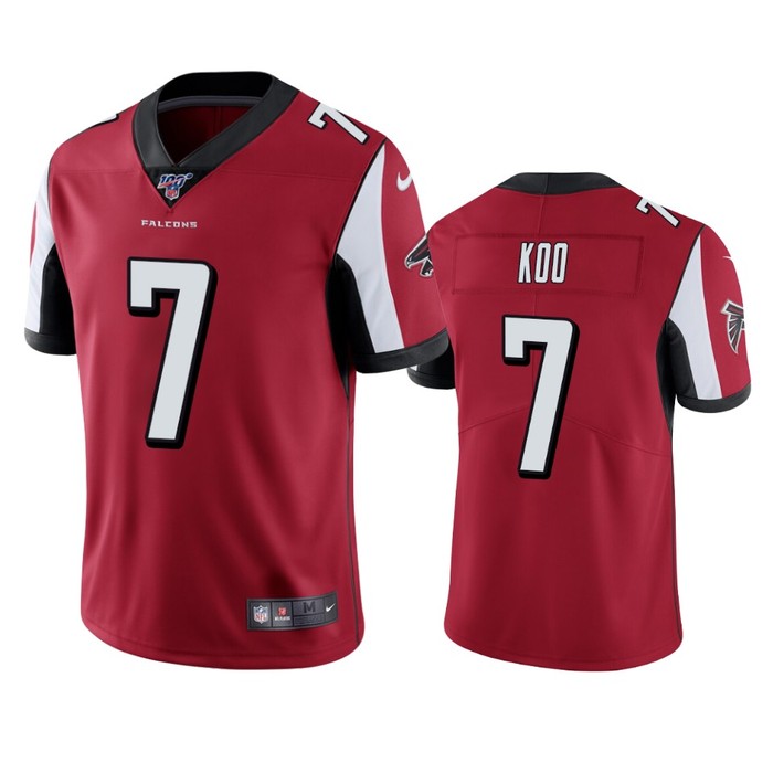 Atlanta Falcons Younghoe Koo Red 100th Season Vapor Limited Jersey