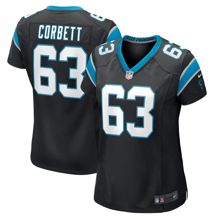 Austin Corbett Carolina Panthers Womens Game Jersey - Black Nfl