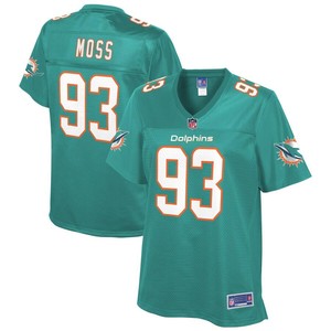 Avery Moss Miami Dolphins Nfl Pro Line Womens Player Jersey - Aqua