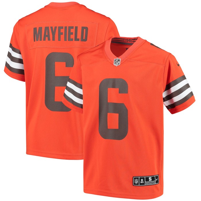 Baker Mayfield Cleveland Browns Inverted Team Game Jersey - Orange Nfl