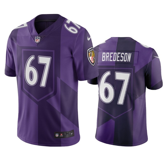 Baltimore Ravens Ben Bredeson Purple City Edition Vapor Limited Jersey