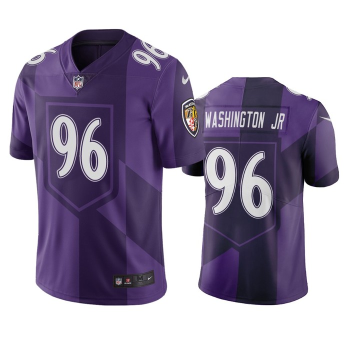 Baltimore Ravens Broderick Washington Jr. Purple City Edition Vapor Limited Jersey