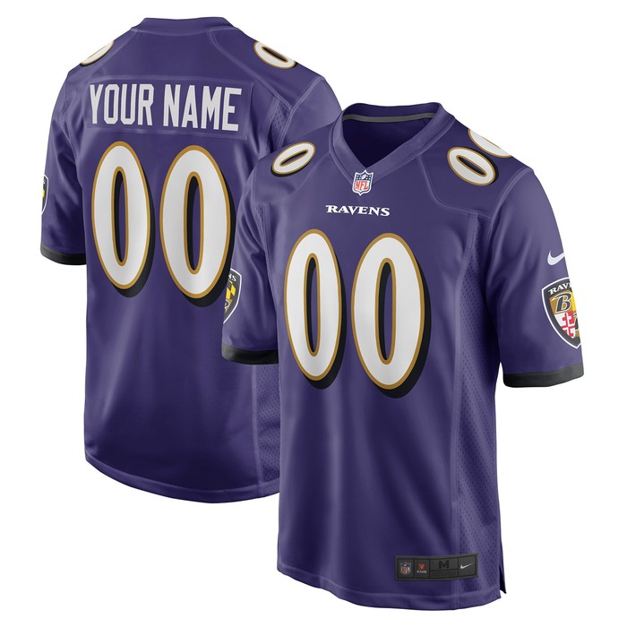 Baltimore Ravens Custom Game Jersey Purple Custom Jerseys Nfl