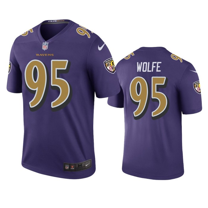 Baltimore Ravens Derek Wolfe Purple Color Rush Legend Jersey