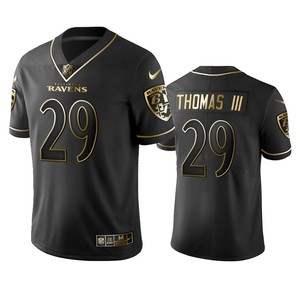 Baltimore Ravens Earl Thomas Iii Black Golden Edition 2019 Vapor Untouchable Limited Jersey - Mens