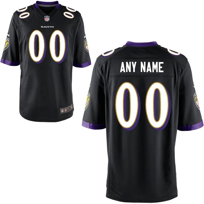 Baltimore Ravens Game Custom Jersey - Black Custom Jerseys Nfl