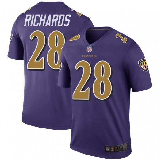 Baltimore Ravens Jordan Richards Purple Color Rush Legend Jersey - Cocomos