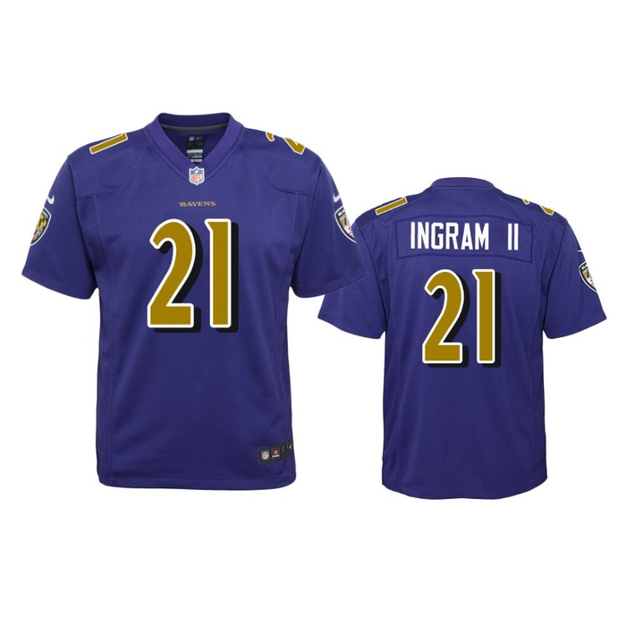 Baltimore Ravens Mark Ingram Purple Color Rush Game Jersey