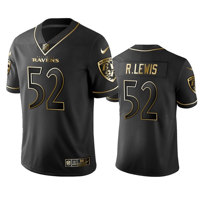 Baltimore Ravens Ray Lewis Black Golden Edition 2019 Vapor Untouchable Limited Jersey - Mens