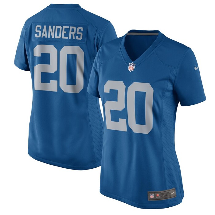 Barry Sanders Detroit Lions Nike Womens 2017 Throwback Retired Player Game Jersey - Blue